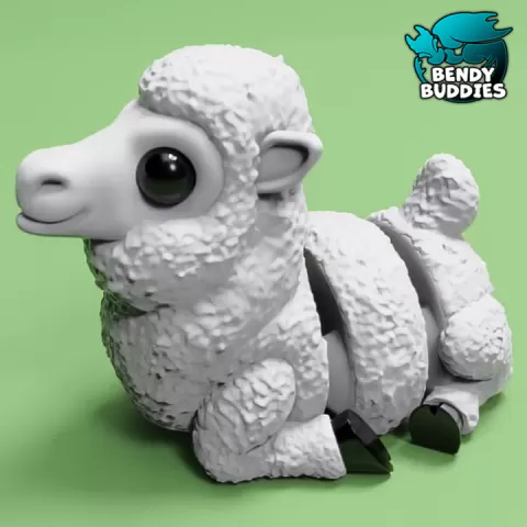 Wooly Cute Sheep / Farm Animal Articulated / Print-in-Place Herd Creature / Ram Beast / Barn Cattle / Livestock Encounter / Fantasy World by Bendy Buddies