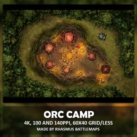 Orc Camp Map by Rhasmus Battlemaps