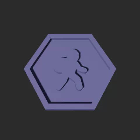 Thief Hexagon – 3D Printable Game Token