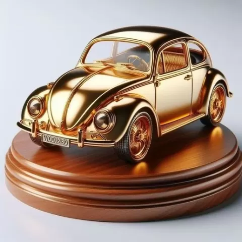 Golden Beetle Trophy – Classic VW Car Model