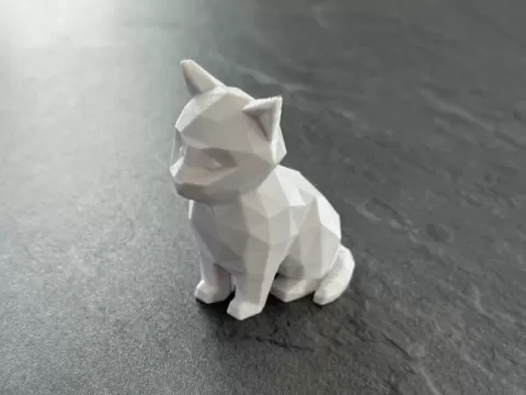 Cute Low Poly Cat (No Supports)