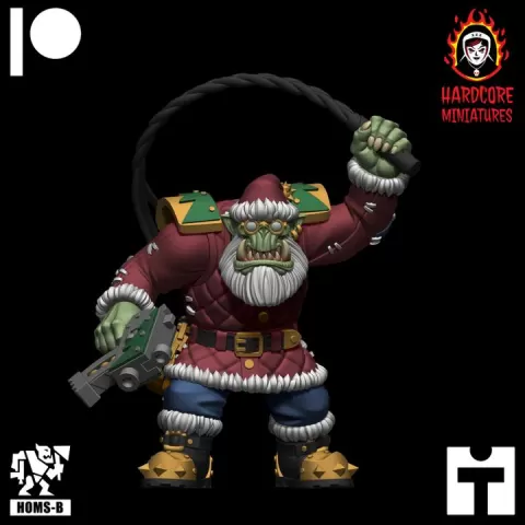 Santa Orc Herder by Hardcore Miniatures