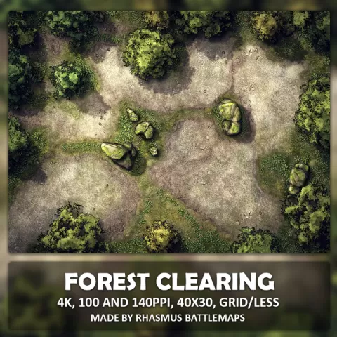 Forest Clearing Map by Rhasmus Battlemaps