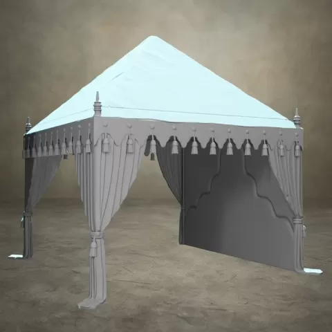 Medieval Pavilion Tent – Tournament & Command Terrain | 28mm/32mm STL | Wargaming & TTRPG by Northern Crusades Miniatures