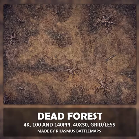 Dead Forest Map by Rhasmus Battlemaps