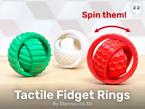 Tactile Fidget Rings (spinning fun toy)