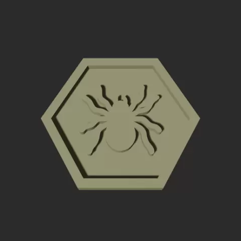 Tarantula Hexagon – 3D Printable Game Token