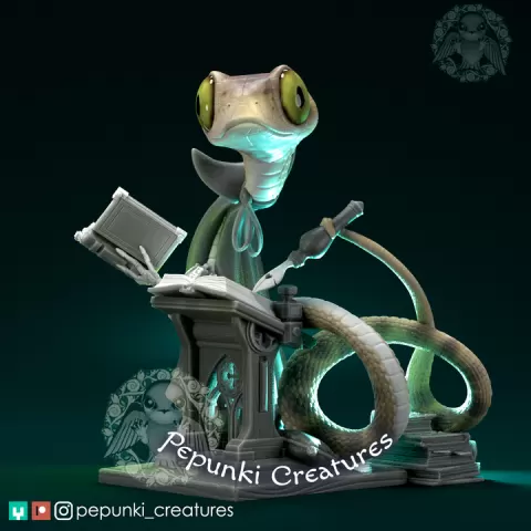 Blunt Headed Snake Archivist by Pepunki Creatures