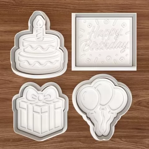 Birthday Cookie Cutter Set