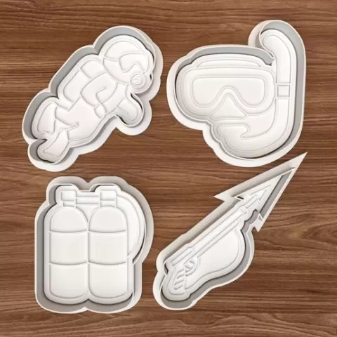 Scuba Diving Cookie Cutter Set