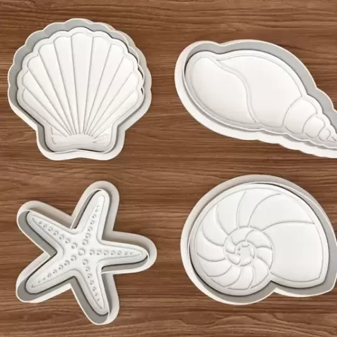 Sea Shell Cookie Cutter Set