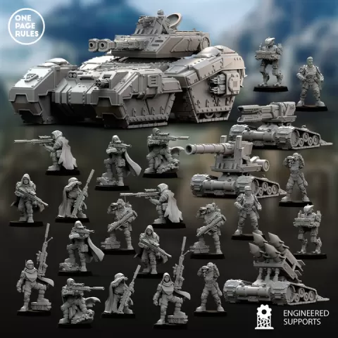 Human Defense Force (HDF) - Release #4 by One Page Rules