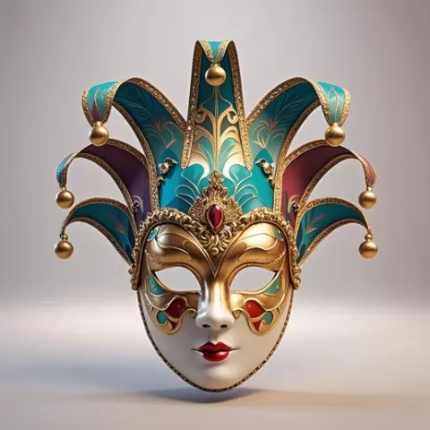 2763 Venetian Carnival Mask Color 3D Model, figurine, luxury, character, mask, gothic, magic, monster, wizard, witch, werewolf, decorative, minimalist, skeleton, fantasy, skull, venetian, carnival, STL, DND, ARTE, art