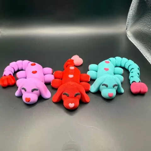 Valentine's Day Articulated Doggie with Paws (3 Lengths Available😍) by Shawn Pena
