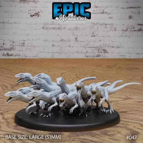 Raptor Swarm Big / Predator Dinosaur / Ancient Dino Monster / Hunting Beast / Jurassic Encounter by Epic-Miniatures