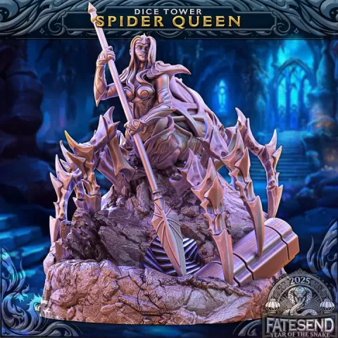Spider Queen Dice Tower - SUPPORT FREE! by FatesEnd