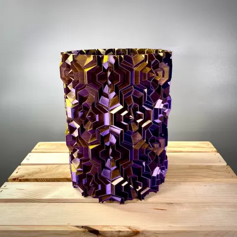 Tetrahex Ripple Vase