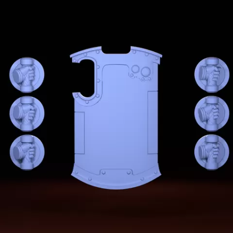 Grim Dark Boarding Shield - Plain