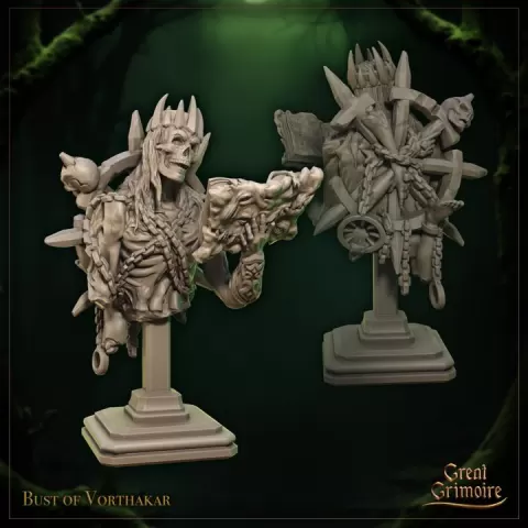 Bust of Vorthakar, Keeper of the Accursed Tome by Great Grimoire