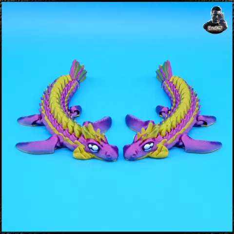 Baby Sea Dragon - articulated - print in place - no supports