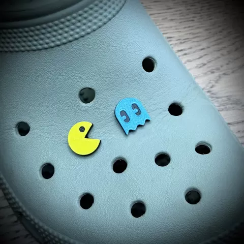 Pac-Man & Ghost Clog Charm / Croc Jibbitz