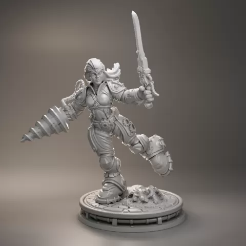 Kara – The Leader | Sisters of Steel #1 (32mm & 75mm, Pre-supported) by NeoSculpt
