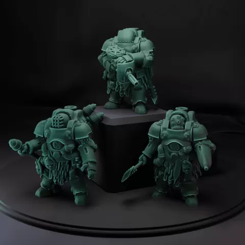 Trench crusade nautical raider power armour by Crimson Steel Mechworks