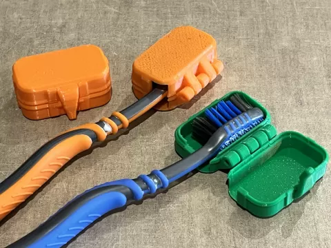 Toothbrush Travel Case print in place