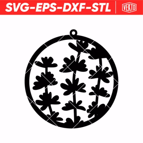 Christmas Pendant - Holiday Ornament SVG DXF EPS STL - Festive Decoration for Laser, Vinyl, and 3D Print