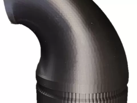 90° Range Hood Duct Adapter 155mm to 90mm (2-Part)