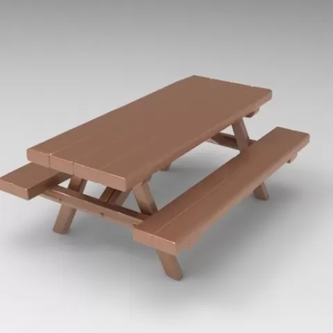 Picnic Table 1/32 Scale – Realistic Outdoor Furniture for Diorama and Slot Car Scenery