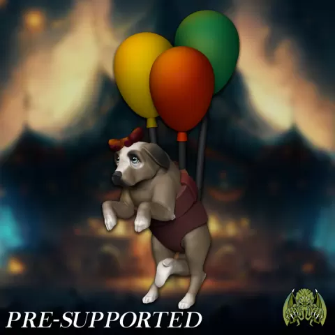 Lucky The Puppy [PRE-SUPPORTED] 32mm Dog Pet Companion by Miniatures of Madness