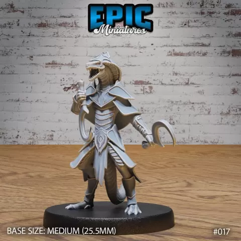 Lizard Folk Army Sickle / Reptilian Humanoid / Lizardfolk Warrior / Lizard Men Fighter / Reptile Beast / Draconic Folk / Dragon Servant Creature by Epic-Miniatures