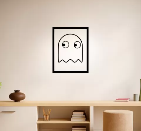 Pac-Man Inky Wall Art Framed