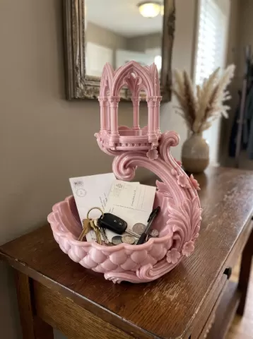Ornate Gothic Cathedral Arch Catchall Tray