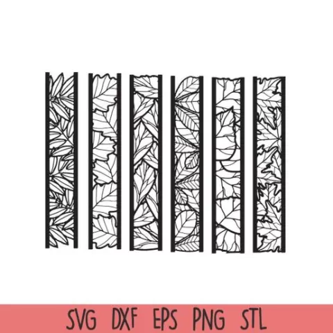 Leaf Bookmark Set | Botanical Line Art Bookmark