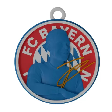 ⚽ 3D Printable Football Player Keychain – Jamal Musiala #42 | FC Bayern Edition 🔴🔵