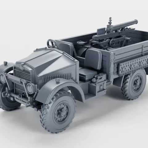 Autocannone da 65/17 su Morris Commercial CS8 (UK, Italy, WW2) by Wargame3d