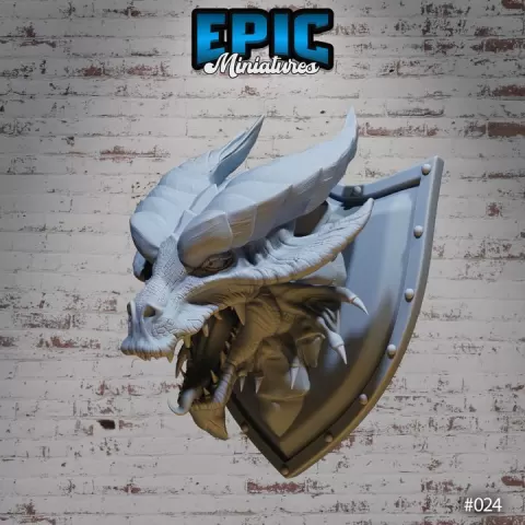 Copper Dragon Wall Trophy / Drake Decoration Item / Collectible Monster / Fantasy Figure / Magical Beast Statue / Draconic Decor by Epic-Miniatures