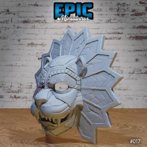Lion Mask / Cosplay Costume Item / Wall Decoration / Collectible Decorative Statue / Fantasy Decor by Epic-Miniatures