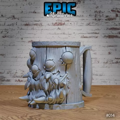 Mimic Mug / Cup Decoration / Collectible Decorative Statue / Fantasy Decor / Pub Item / Tavern Equipment Encounter by Epic-Miniatures