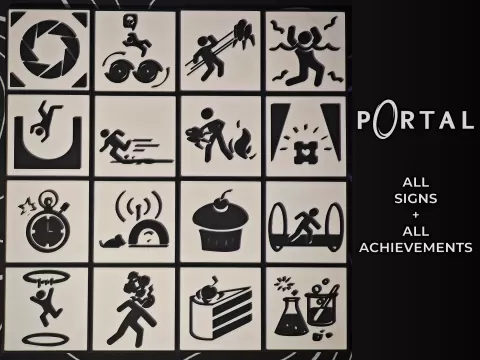 Aperture Warning Signs (All + Game achievements)