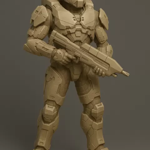 Halo Spartan Full Body – Futuristic Armored Soldier 3D Model for Printing