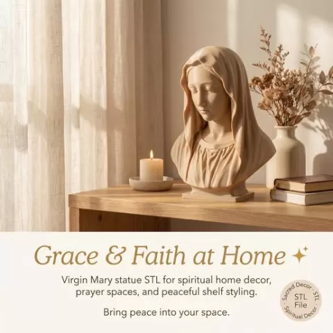 Virgin Mary Statue | Spiritual Home Decor | Perfect Prayer Gift | Sacred Home Decor | Catholic Gift Idea