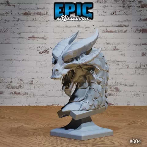 Copper Dragon Bust / Drake Decoration / Collectible Monster / Fantasy Figure / Magical Beast Statue / Legendary Draconic Army by Epic-Miniatures
