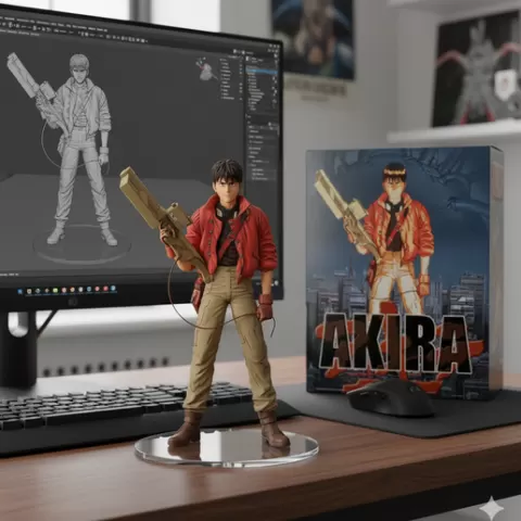 Kaneda (Akira): The Biker and Rebel of Neo-Tokyo Cyberpunk in 3D!