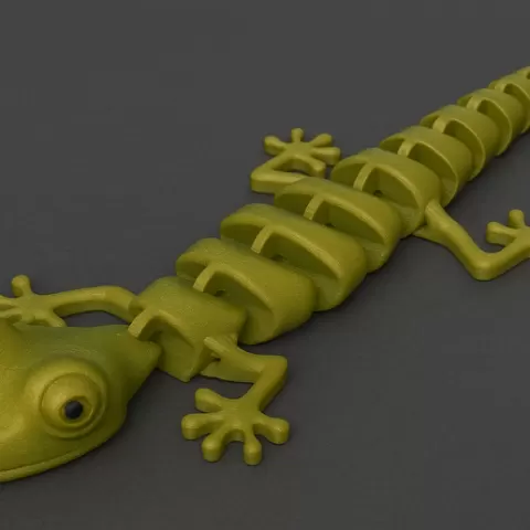 Articulated Lizard Keychain