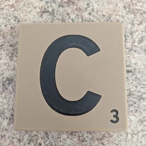 Letter C Scrabble Tile