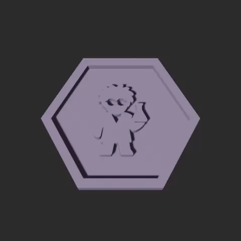 Scientist Hexagon – 3D Printable Game Token