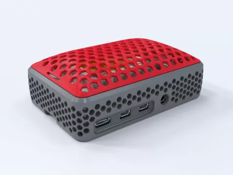 Pi4 Case + FanCover w/Camera Slot